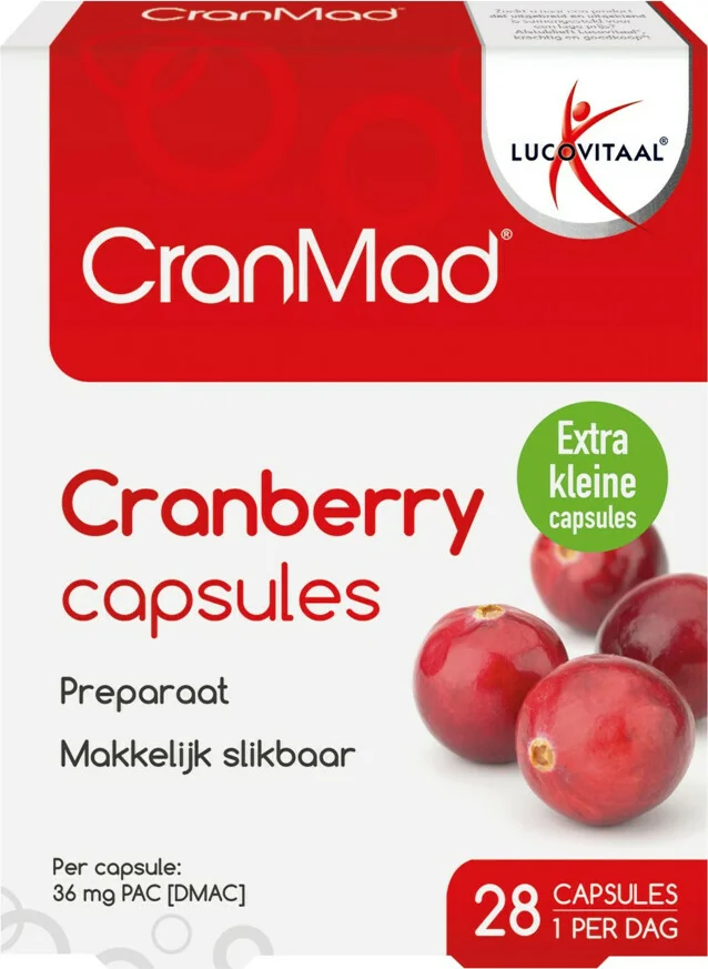 3x Lucovitaal CranMad Cranberry 28 capsules