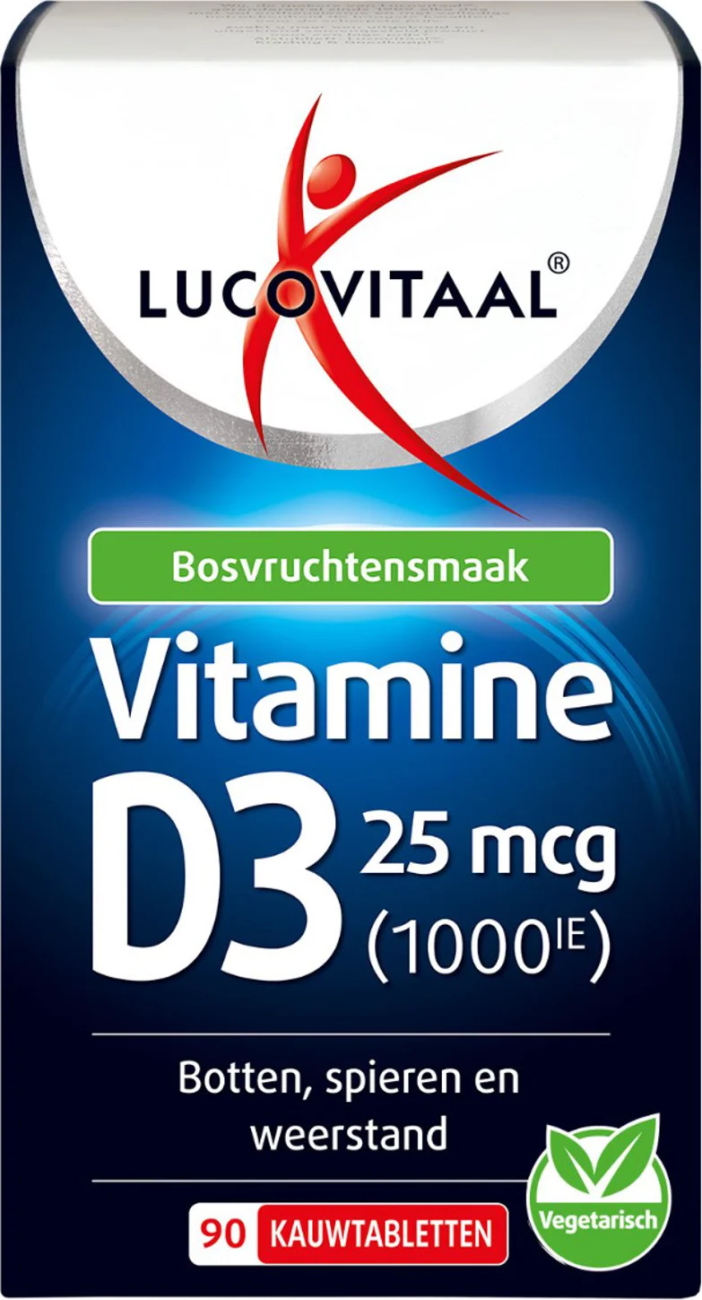 Lucovitaal Vitamine D3 25mcg Kauwtabletten 90KTB