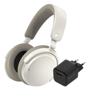 Sennheiser Accentum Wireless Wit + BlueBuilt Quick Charge Oplader Usb A Poort 18W Zwart