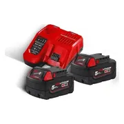 Milwaukee M18 NRG-502 Accu Starterset 18V 2x 5.0Ah - 4933459217