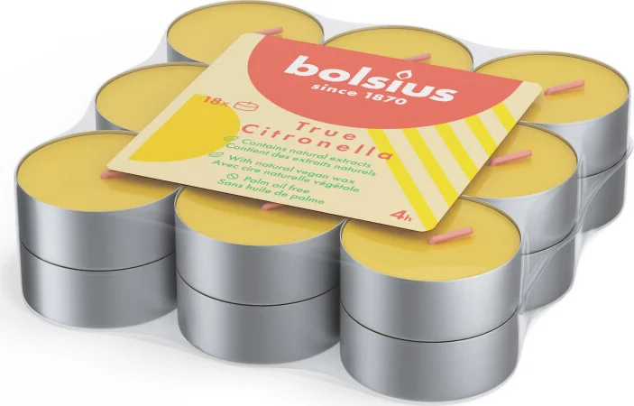 Bolsius Theelichten Citronella 4 branduren