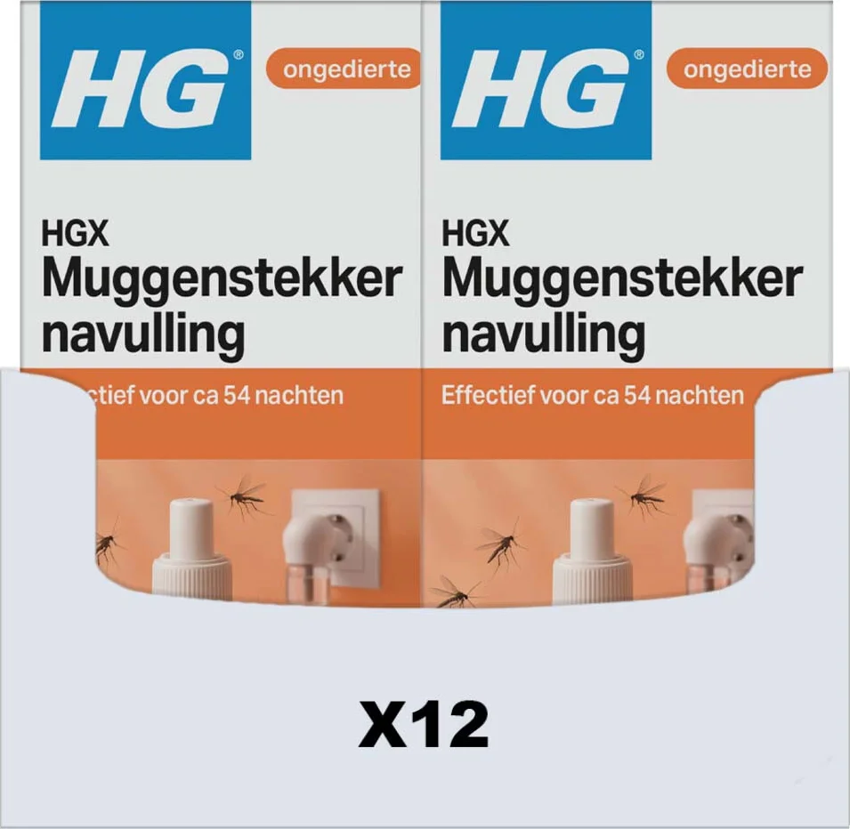 12x HG X Anti-Mug Muggenstekker Navulling