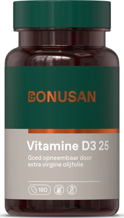 Bonusan Vitamine D3 25 Softgels 180ST