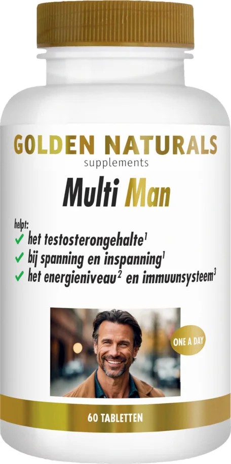 2x Golden Naturals Multi Man 60 tabletten