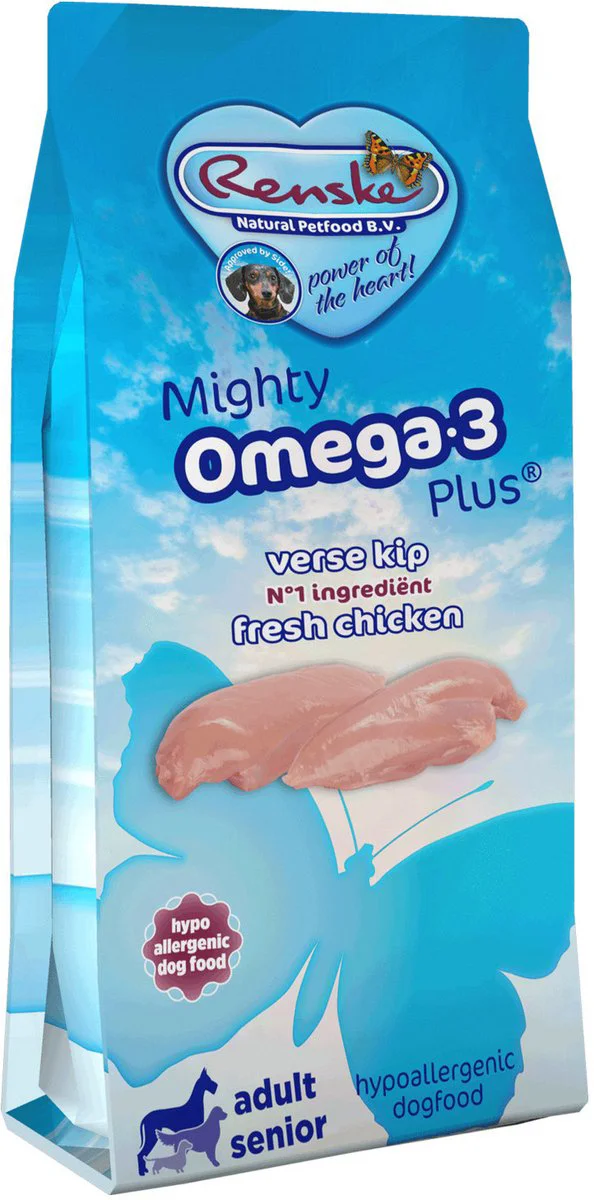 Renske Mighty Omega-3 Plus Hondenvoer Kip 6,5 kg
