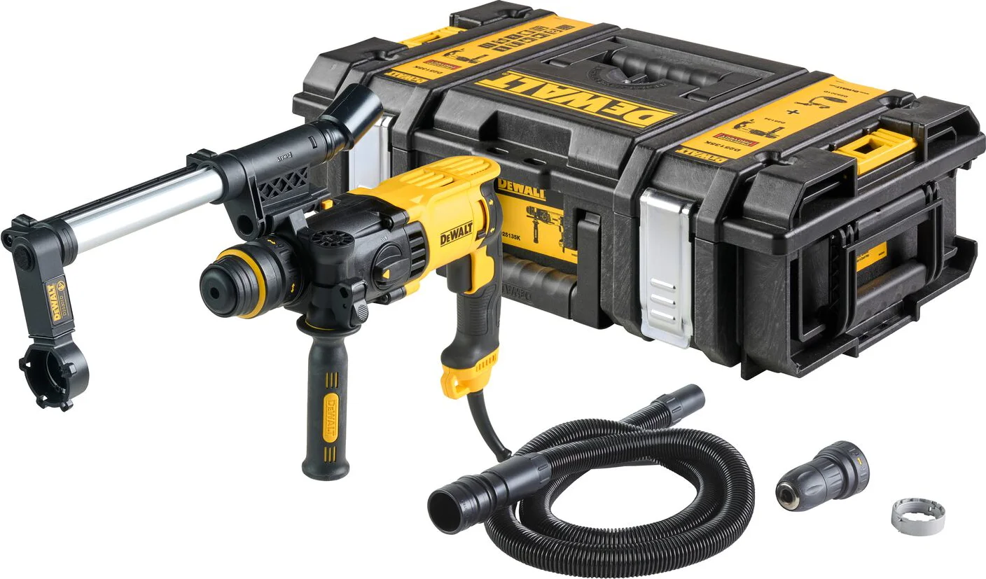 DeWALT D25135K Combihamer SDS-Plus + snelwisselboorkop + stofafzuigtelescoop 800W in ToughSystem