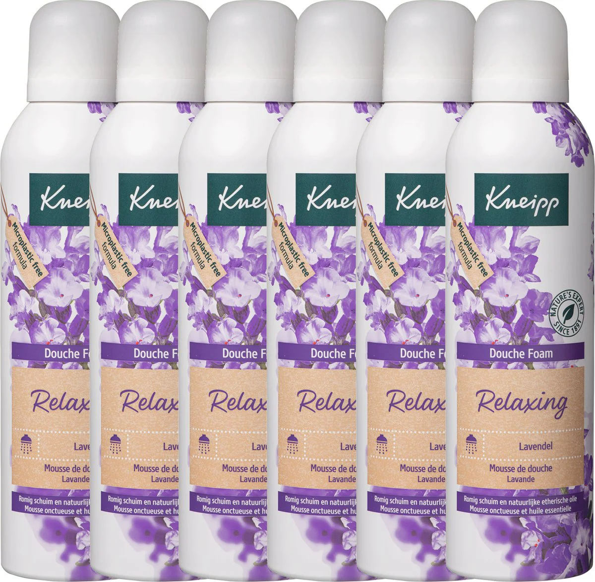 6x Kneipp Douche Foam Relaxing 200 ml