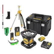 DeWALT DCE079D1G-SET Volautomatische roterende laser groen + statief + meetlat 18V XR 2.0Ah in TSTAK