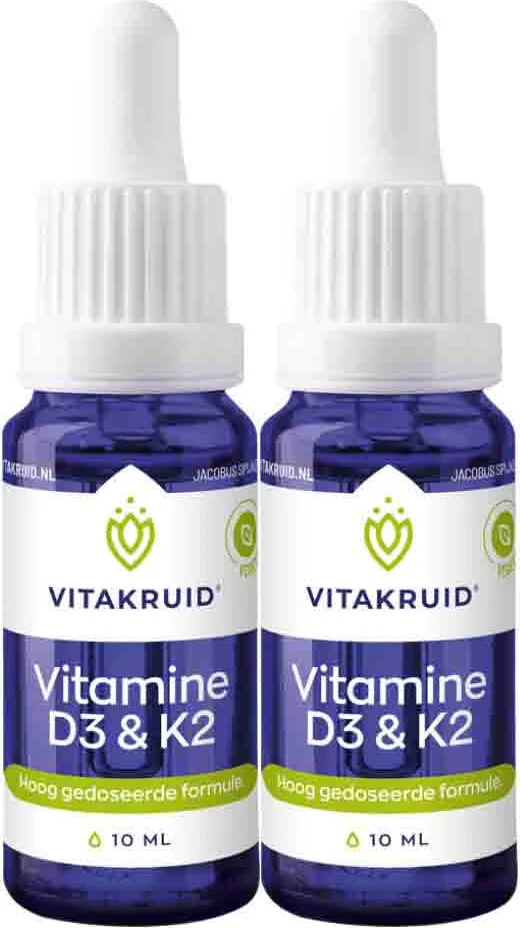 2x Vitakruid Vitamine D3 & K2 10 ml
