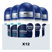 12x NIVEA Deodorant Roller For Men Derma Control Defend 50 ml