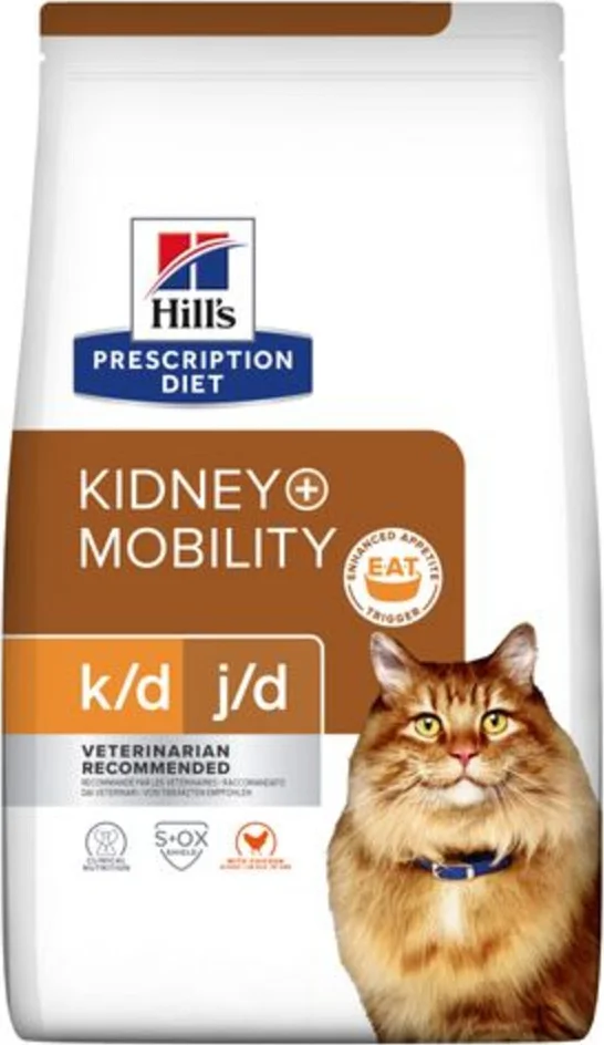 Hill's Prescription Diet k/d + Mobility Kattenvoer Droog Kip 1,5 kg