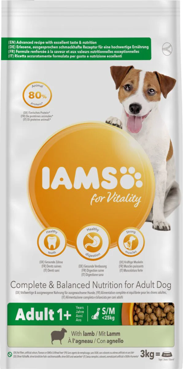 IAMS Dog Adult Small - Medium Lam 3 kg