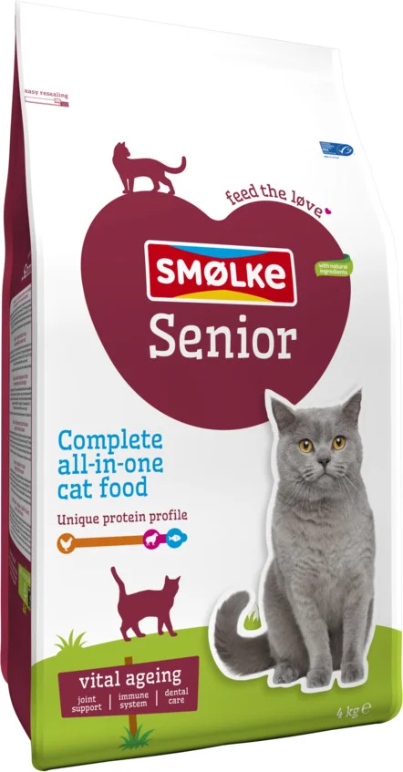 Smolke Kattenvoer Senior Kip 4 kg