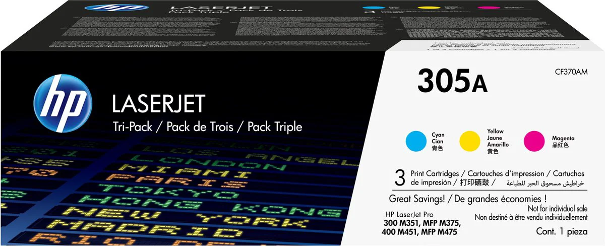 HP 305A Toners Combo Pack
