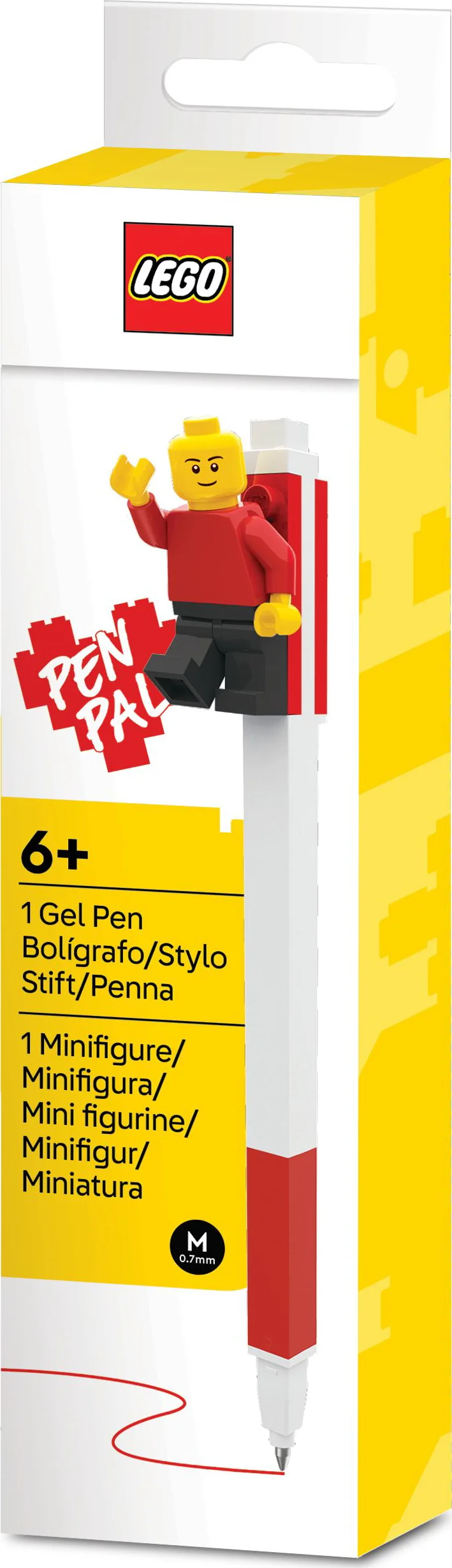 LEGO Penvriend gelpen met minifiguur - rood