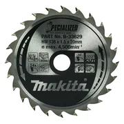 Makita Cirkelzaagblad voor Hout | Specialized | Ø 136mm Asgat 20mm 24T - B-33629