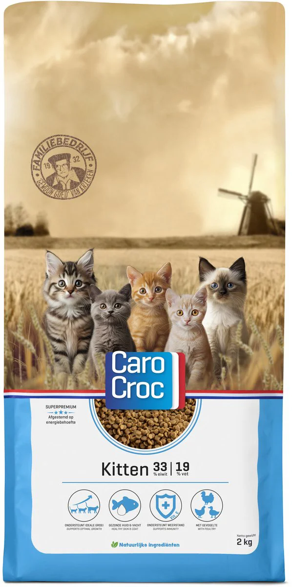CaroCroc Kattenvoer Droog Kitten 2 kg