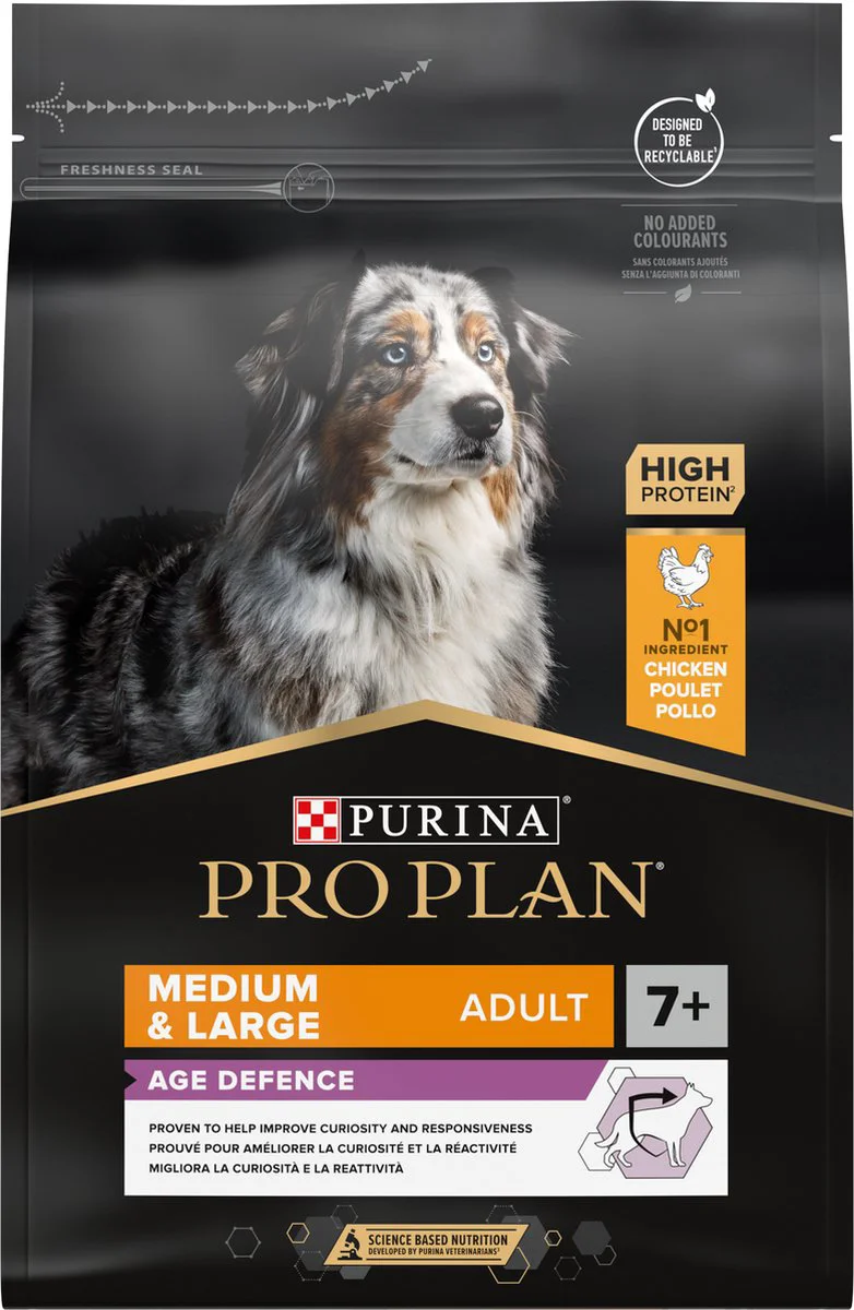 Pro Plan Hondenvoer Droog Adult 7+ Medium & Large Age Defence Kip 3 kg