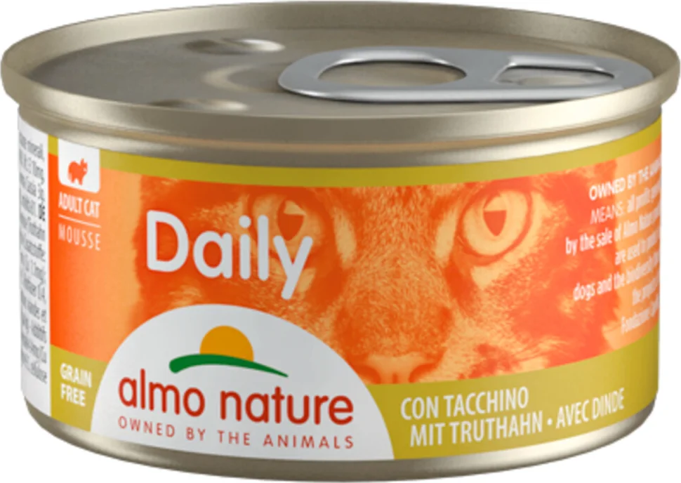 48x Almo Nature Daily Menu Kattenvoer Nat Mousse Kalkoen 85 gr