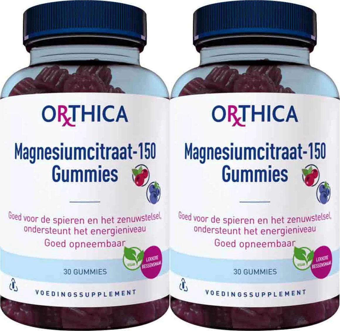 2x Orthica Magnesiumcitraat-150 Gummies 30 gummies