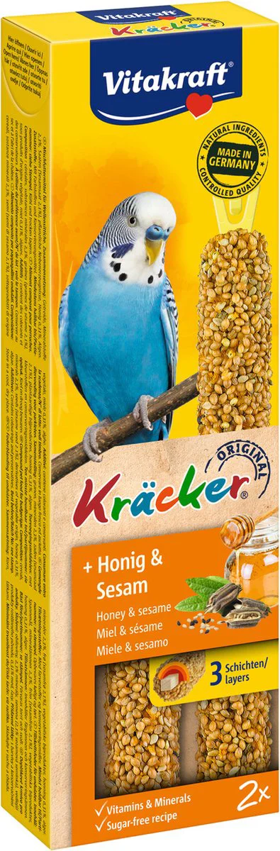 Vitakraft Parkiet Kracker Honing - Sesam 2 stuks