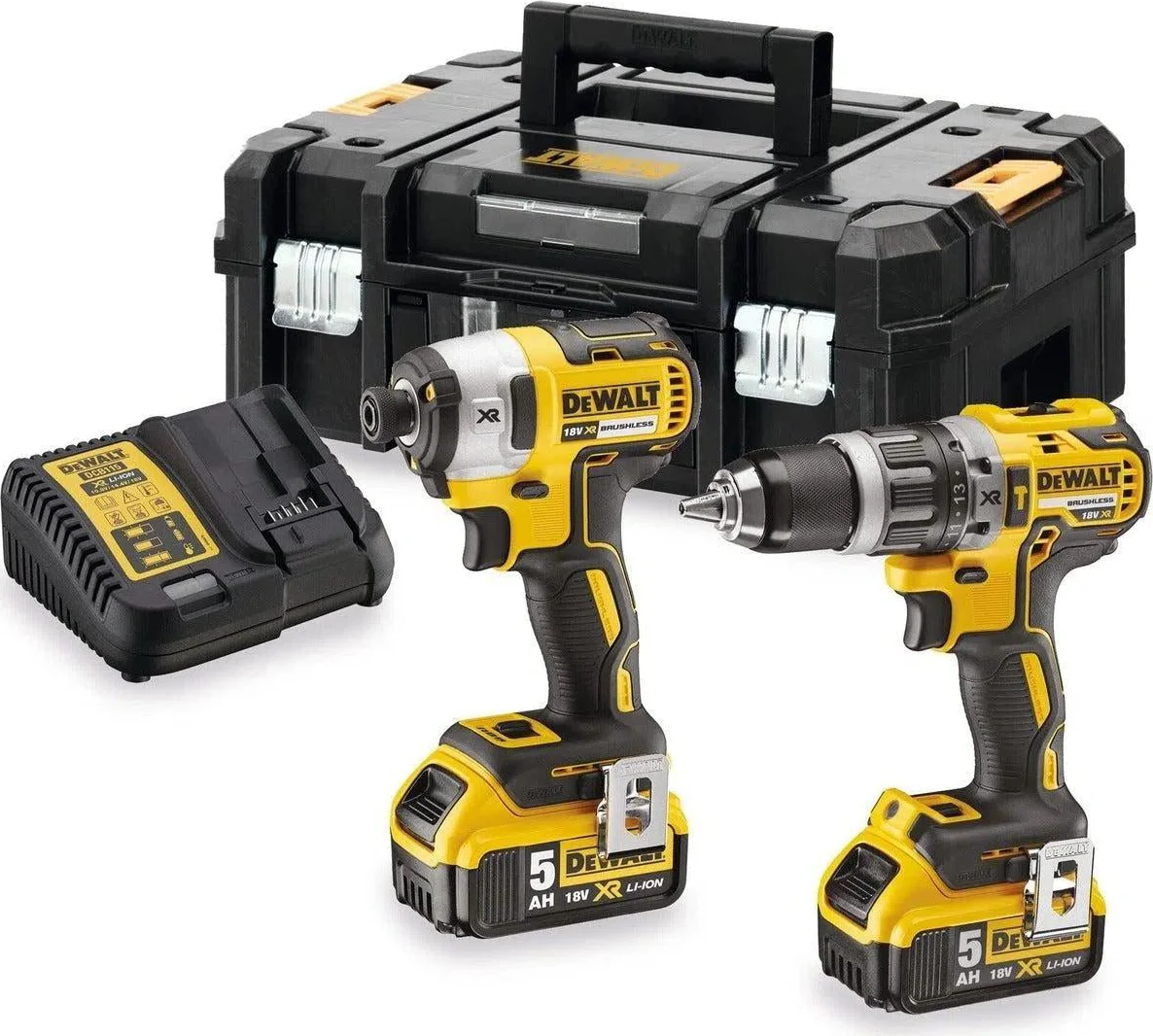DeWALT DCK266P2T Accu combiset 2-delig (DCD796 + DCF887) 18V XR 5.0Ah in TSTAK