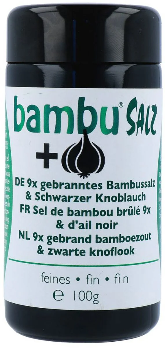 Bambu Salz Bamboezout Fijn 9x Gebrand en Zwarte Knoflook 100GR