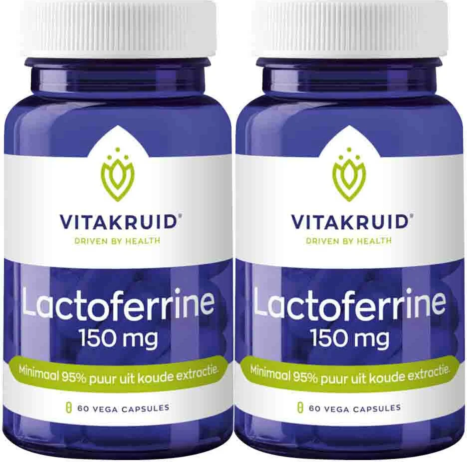 2x Vitakruid Lactoferrine 150 mg 60 vegacapsules