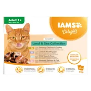 2x IAMS Delights Land - Sea 12 x 85 gr