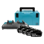 Makita Accu Starterset 18V DC18RD 4xBL1850B - 197626-8