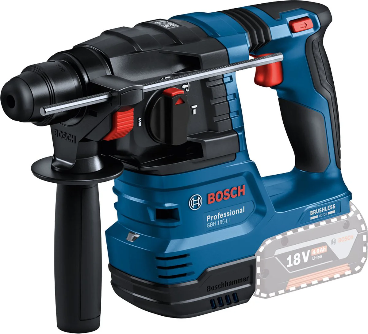 Bosch Professional GBH 18V-22 Accu combihamer SDS-Plus 1,9J 18V Basic Body - 0611924000