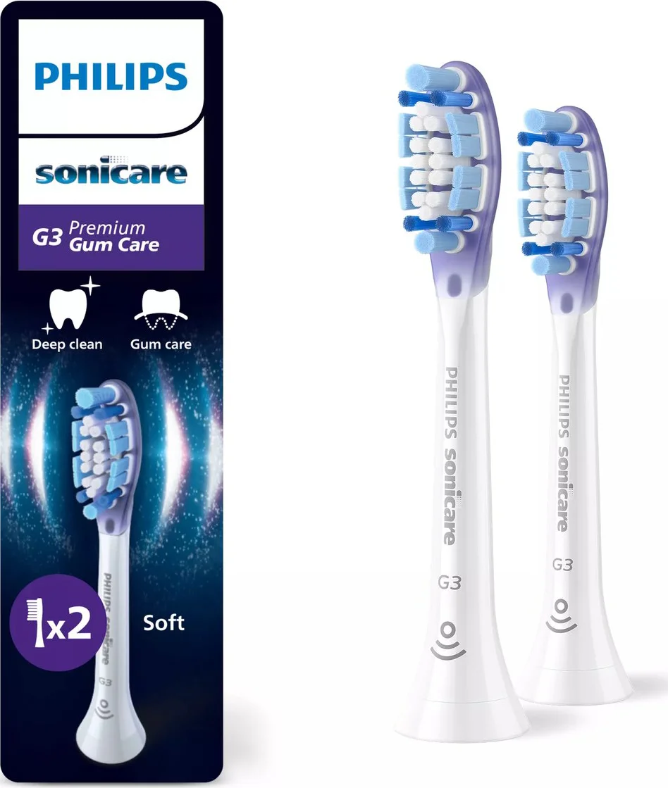 Philips Sonicare Opzetborstels Premium Gum Care G3 Wit 2 stuks