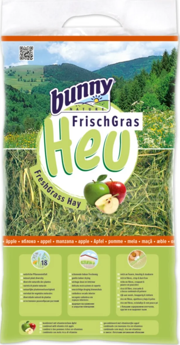 Bunny Nature Knaagdiervoer Vers Gras Hooi Appel 500 gr