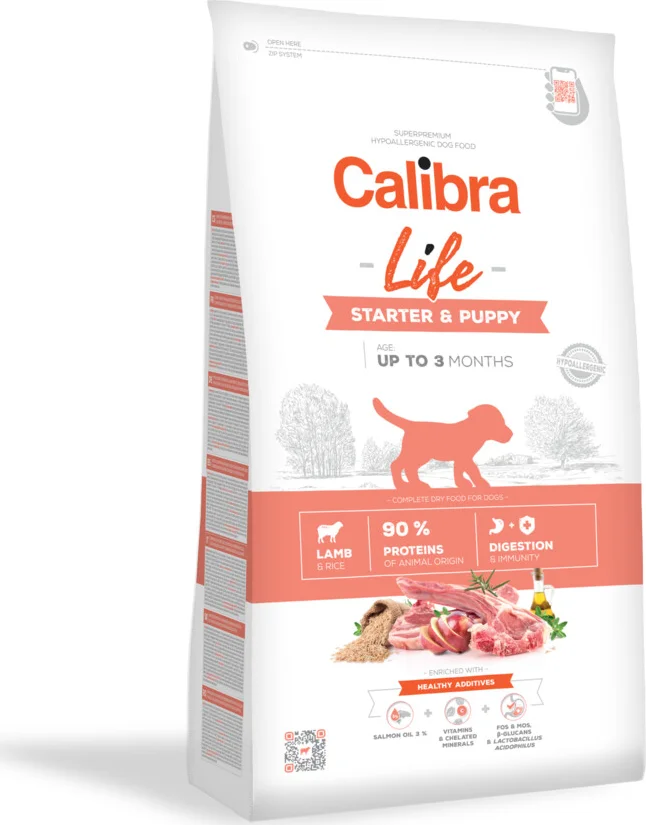 Calibra Life Hypoallergenic Starter & Puppy Hondenvoer Lam & Rijst 12 kg