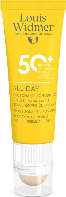 Louis Widmer All Day SPF50+ met Lippenverzorging Stick licht geparfumeerd 25 ML