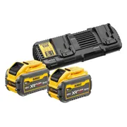 DeWALT DCB132X2 Starterset 2x DCB547 Accu 9.0Ah 54V XR FlexVolt + Dubbellader DCB132