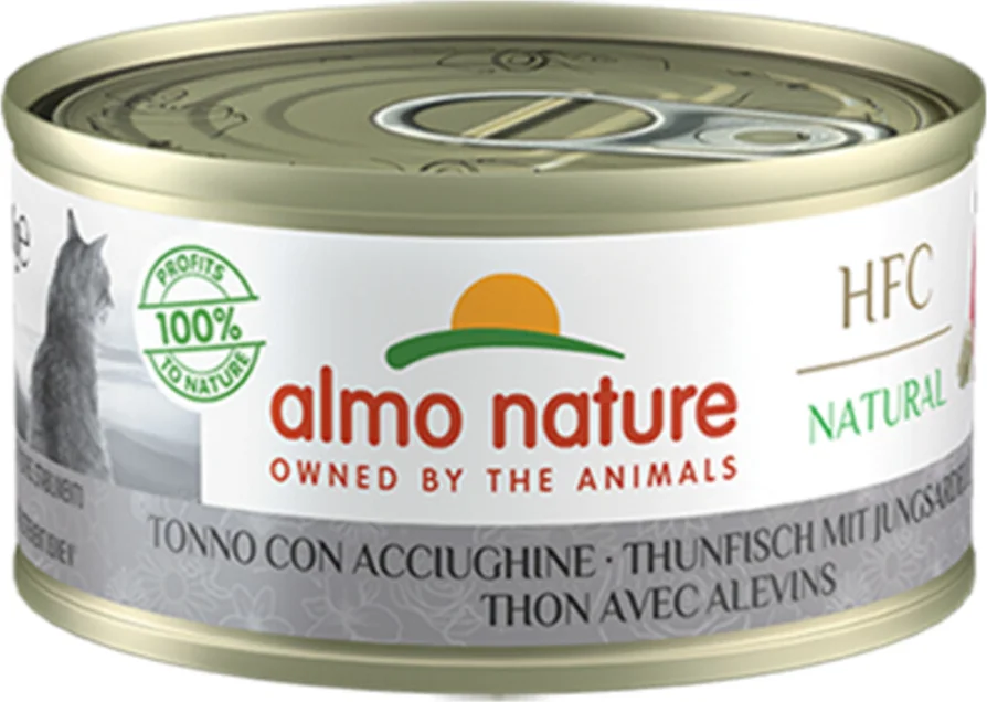 48x Almo Nature HFC Natural Kattenvoer Nat Tonijn & Ansjovis 70 gr