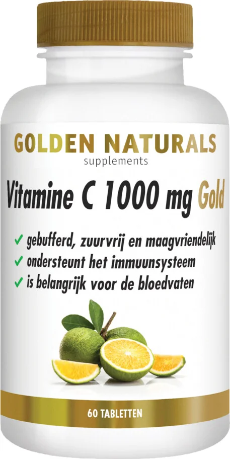 2x Golden Naturals Vitamine C Gold 1000mg Vegan 60 tabletten