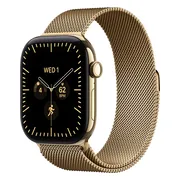 Apple Watch Series 12 Cellular 42mm Titanium Goud Milanese Band