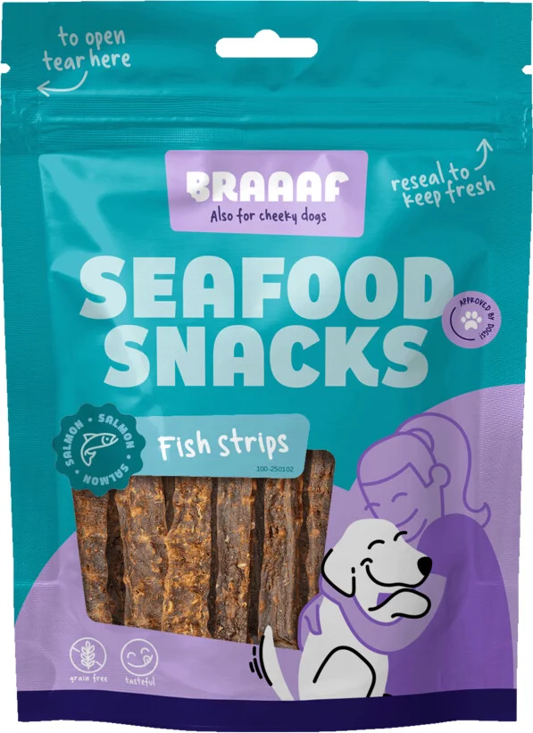 Braaaf Hondensnack Visstrip 70 gr