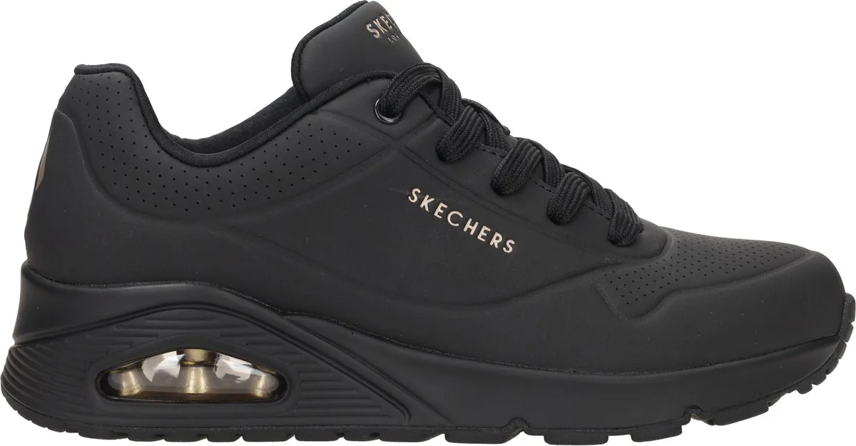 Skechers Uno - Stand On Air - Dames Sneakers - Zwart
