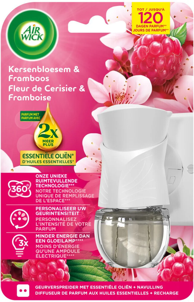 Air Wick Elektrische Luchtverfrisser Starter Kit Kersenbloesem & Framboos 19 ml