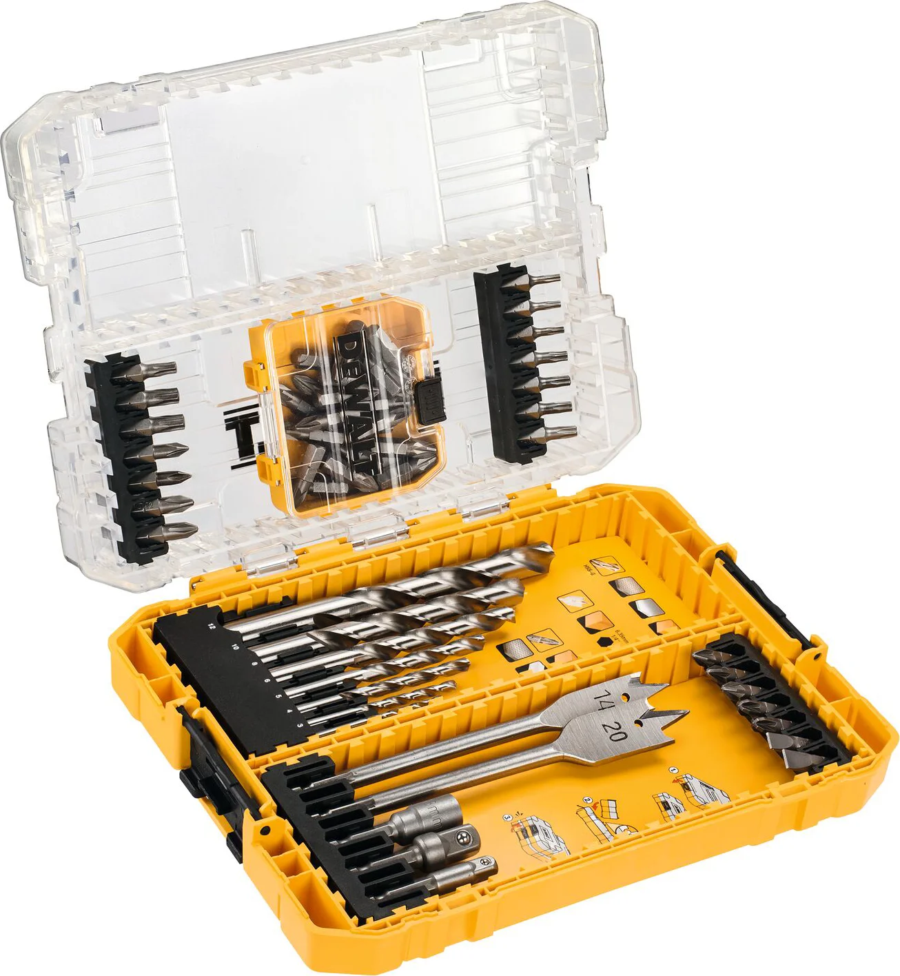 DeWALT DT70757 EXTREME™ Schroefbit- en borenset 55-delig in TOUGH CASE