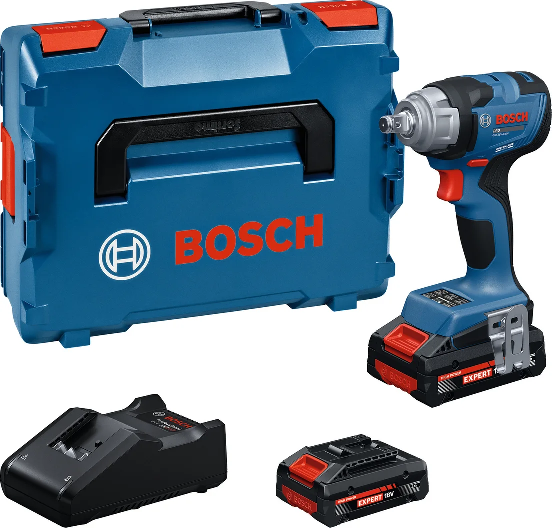 Bosch Professional PRO GDS 18V-330 H Accu slagmoersleutel 330Nm 1/2" 2x EXBA 18V-40 - 06019L5202