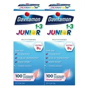 2x Davitamon Junior 1+ Framboos 100 ml