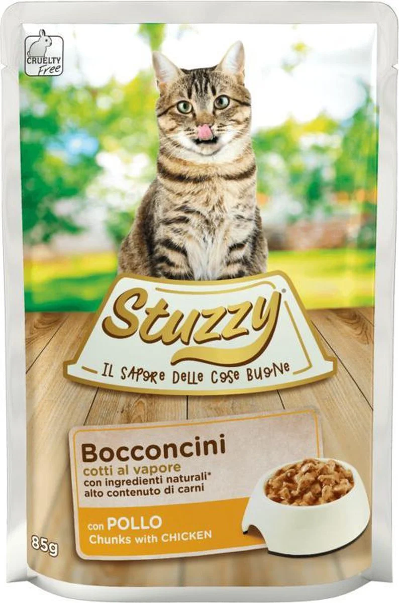 24x Stuzzy Kattenvoer Pouch Kip 85 gr