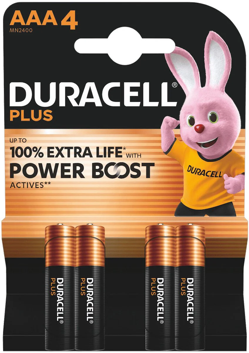 3x Duracell Alkaline Batterijen Mainline Bst AAA 4 stuks