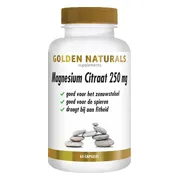 Golden Naturals Magnesium Citraat 250mg 60 vegacapsules