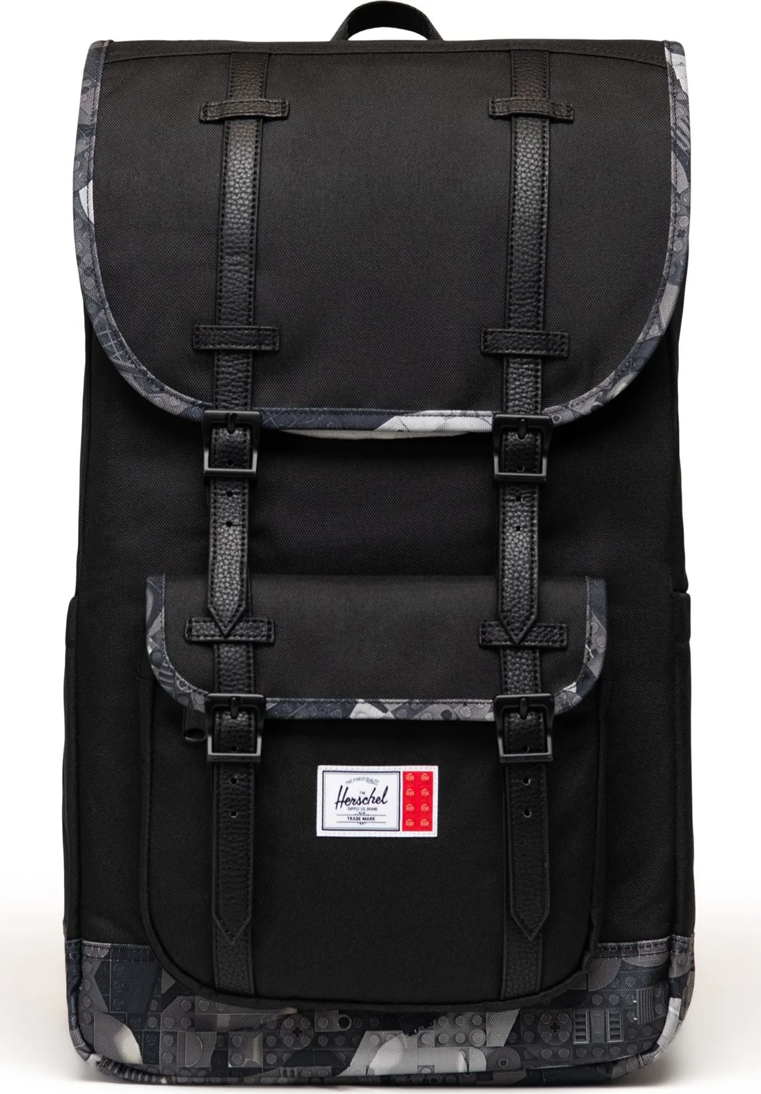 LEGO Herschel Little America rugzak - zwart met abstracte stenen