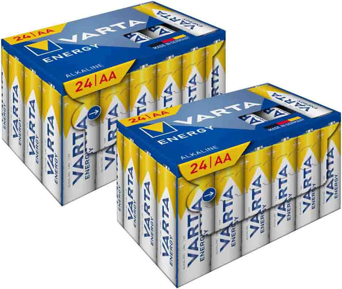 2x Varta Energy AA Cube Pack 24 stuks